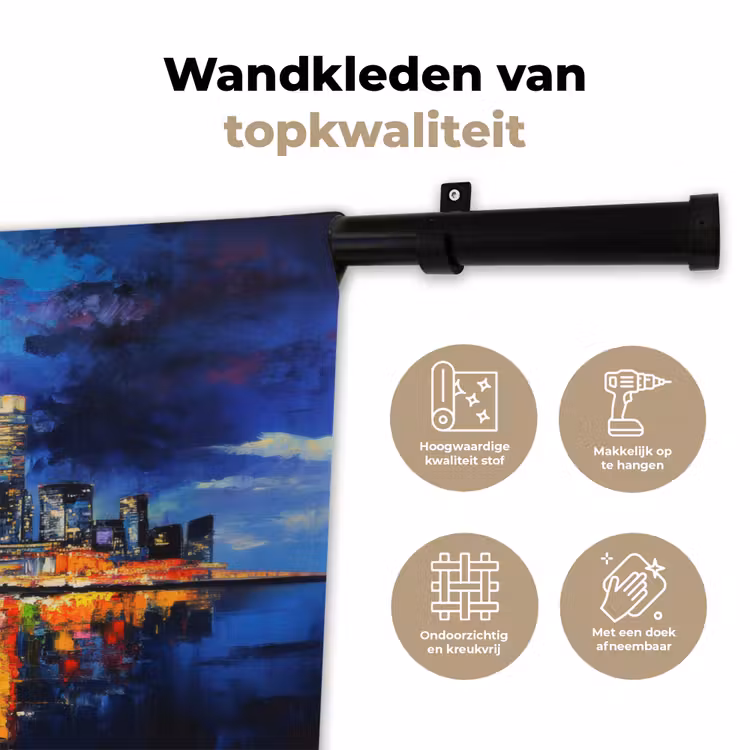 Wandkleed - Skyline Toronto - Modern - Stadslicht - Blauw — 3