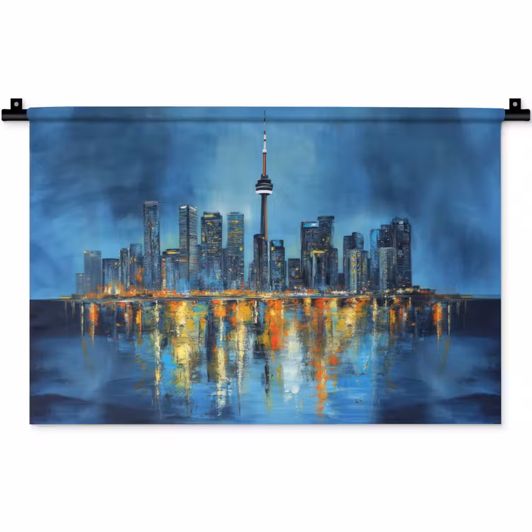 Wandkleed - Skyline Toronto - Water - Stadslichten - Toren — 1