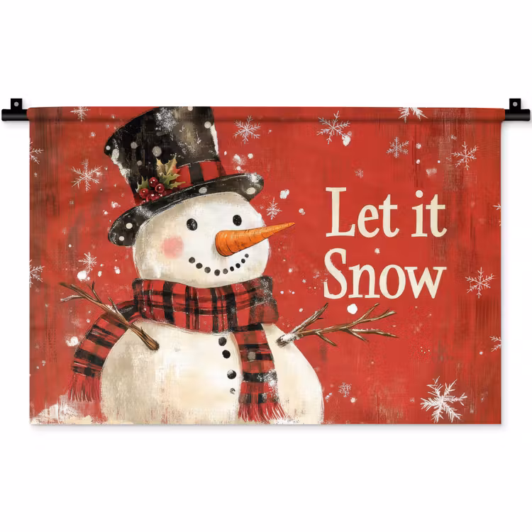Wandkleed - Sneeuwpret - Winter - Sneeuwpop — 1