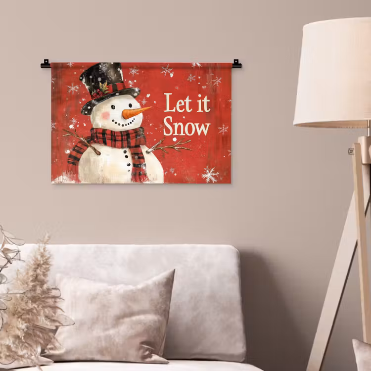 Wandkleed - Sneeuwpret - Winter - Sneeuwpop — 2