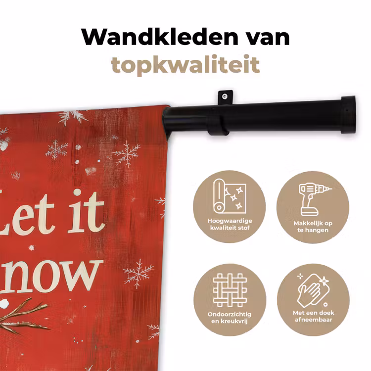 Wandkleed - Sneeuwpret - Winter - Sneeuwpop — 3