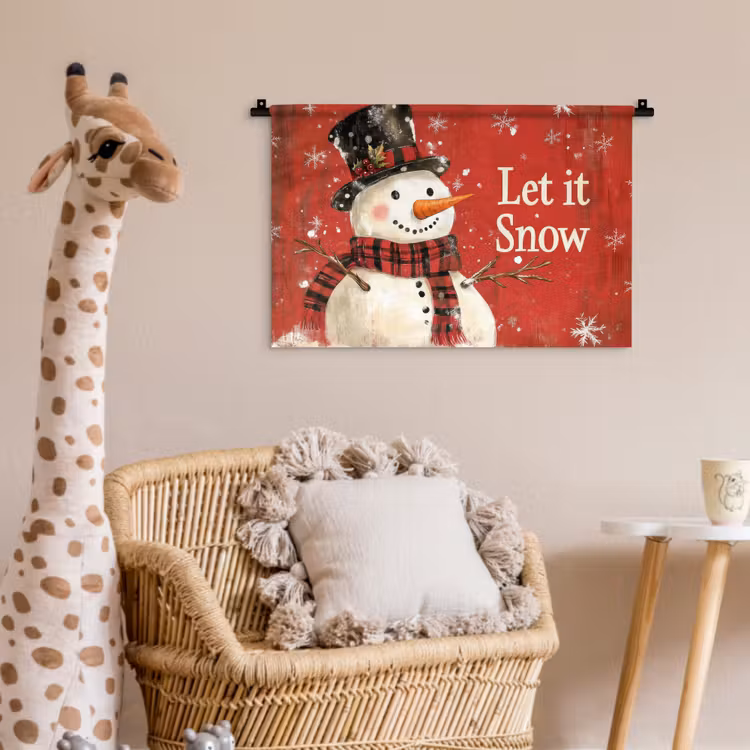 Wandkleed - Sneeuwpret - Winter - Sneeuwpop — 5