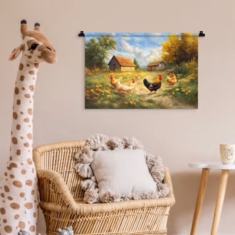 Wandkleed - Kippen - Landelijke rust - Natuur — 5