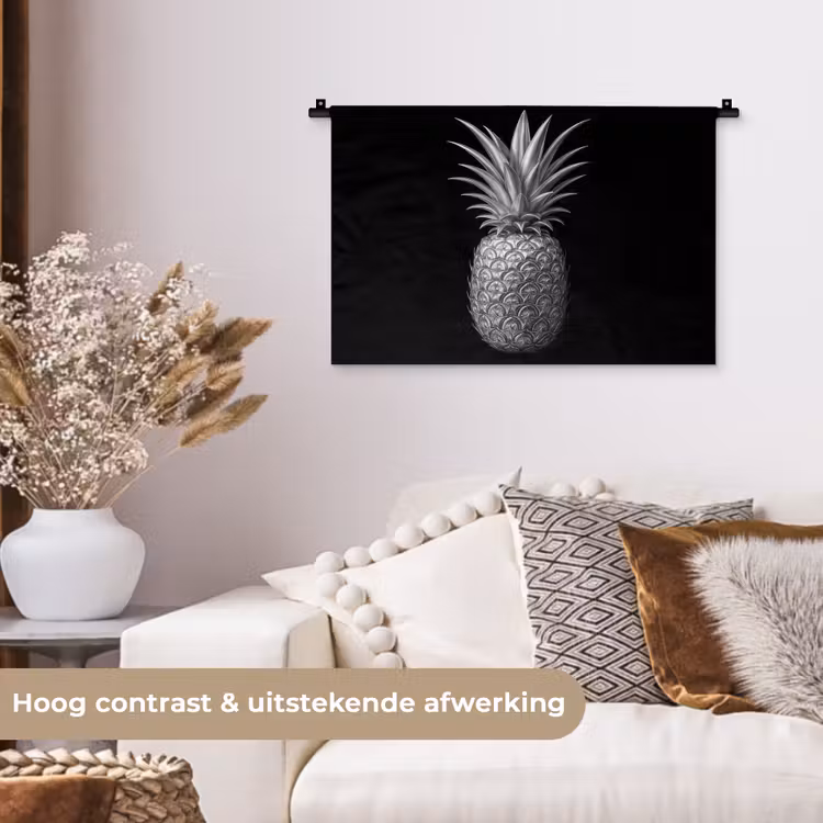 Wandkleed - Ananas - Gedetailleerd - Bladeren — 4