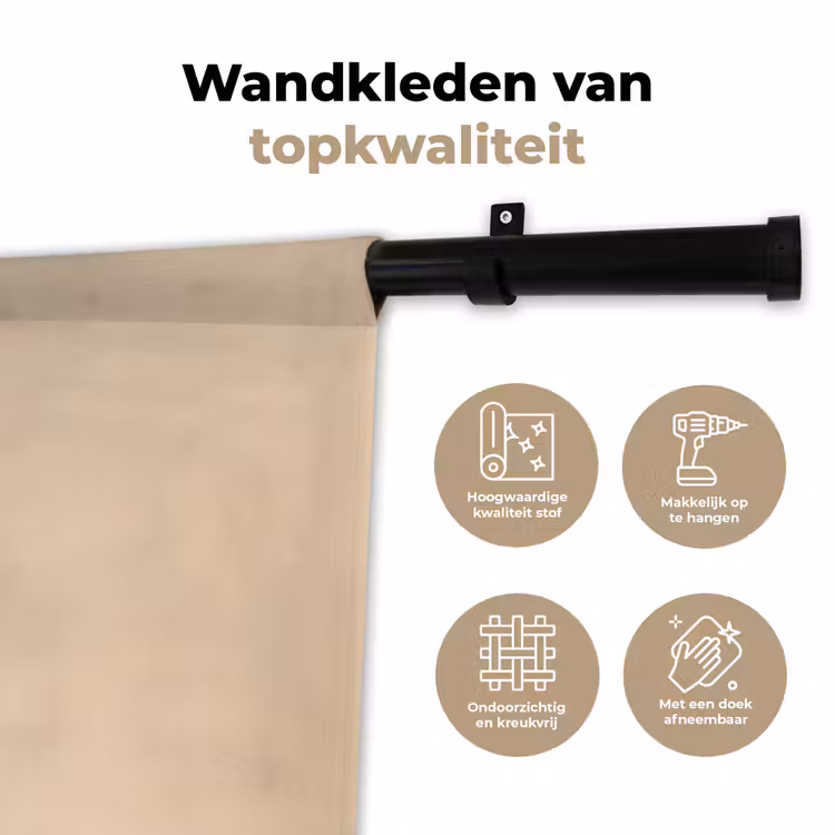 Wandkleed - Boeken - Toren - Koffie - Beige — 3