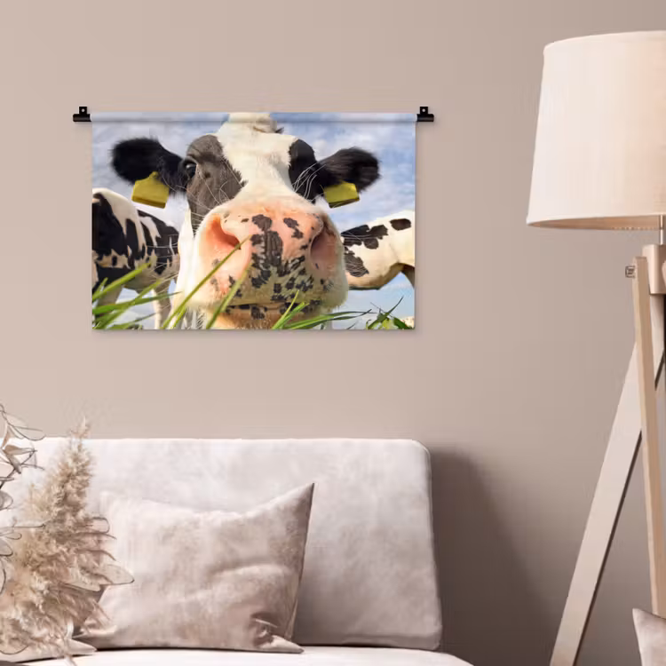 Wandkleed - Koe - Boerderij - Gras - Dieren — 2