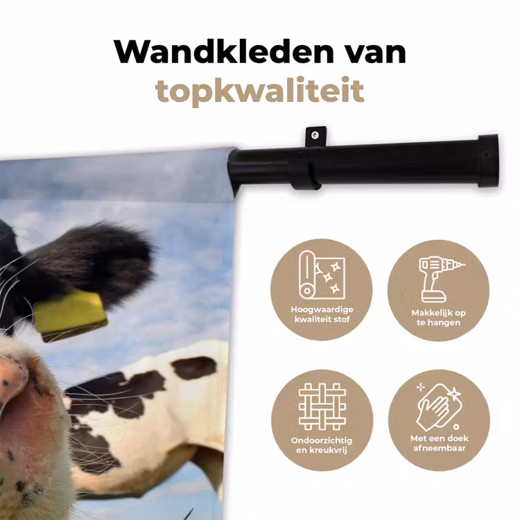 Wandkleed - Koe - Boerderij - Gras - Dieren — 3