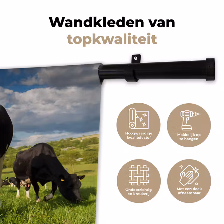 Wandkleed - Koeien - Dieren - Gras - Weiland - Boerderij — 3