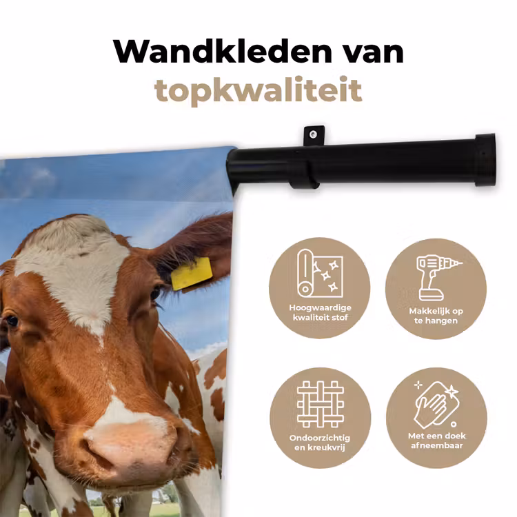 Wandkleed - Koeien - Dieren - Weiland - Natuur — 3