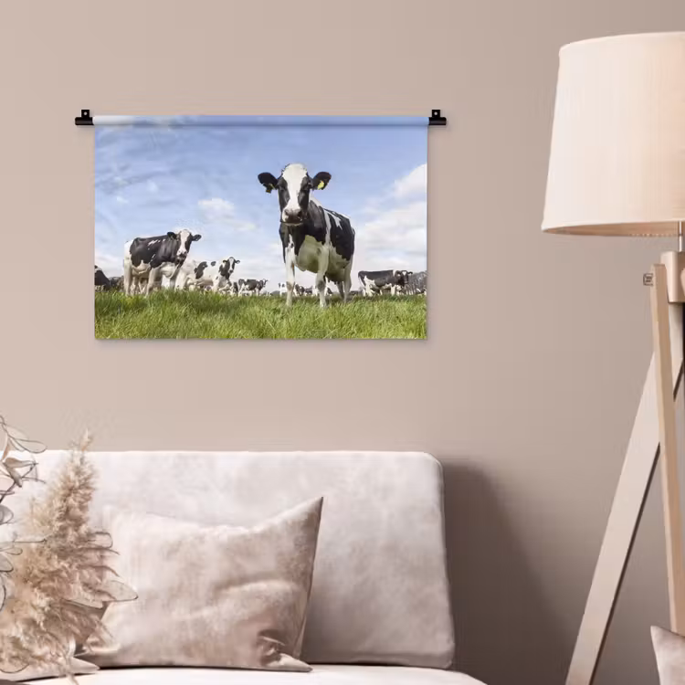 Wandkleed - Koeien - Gras - Dieren - Zon - Boerderij — 2