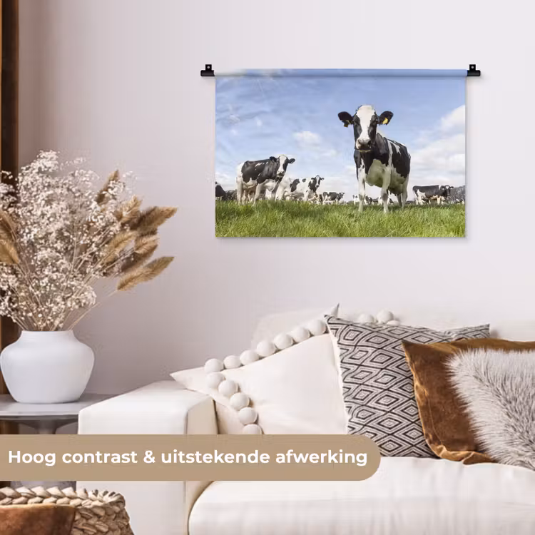 Wandkleed - Koeien - Gras - Dieren - Zon - Boerderij — 4