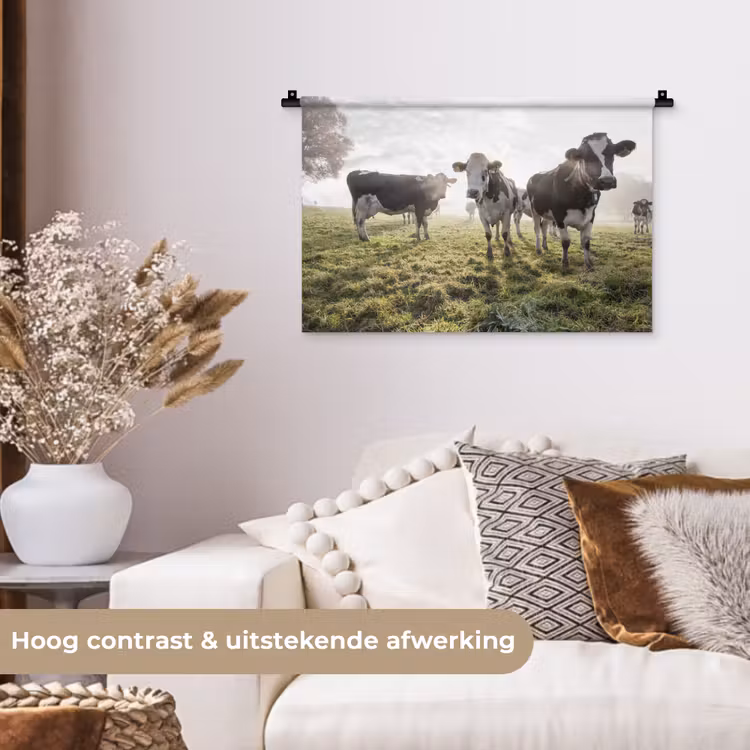Wandkleed - Koeien - Licht - Gras - Dieren — 4
