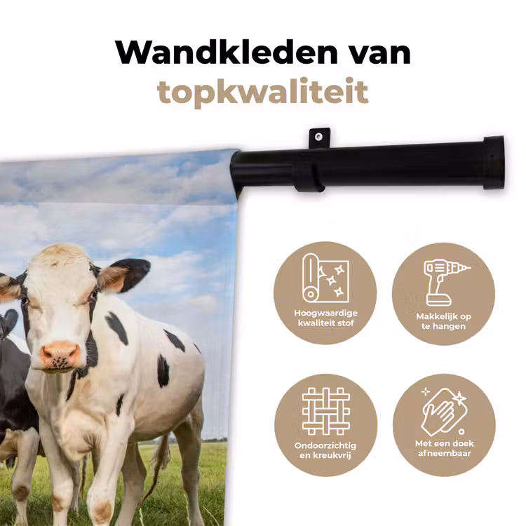 Wandkleed - Koeien - Weiland - Dieren - Natuur - Gras — 3