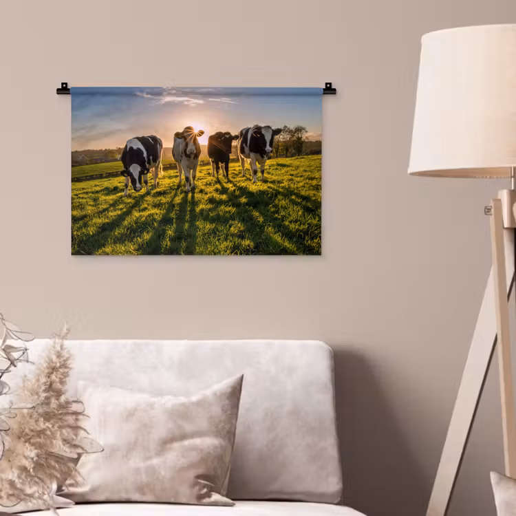 Wandkleed - Koeien - Zon - Gras - Dieren - Boerderij — 2