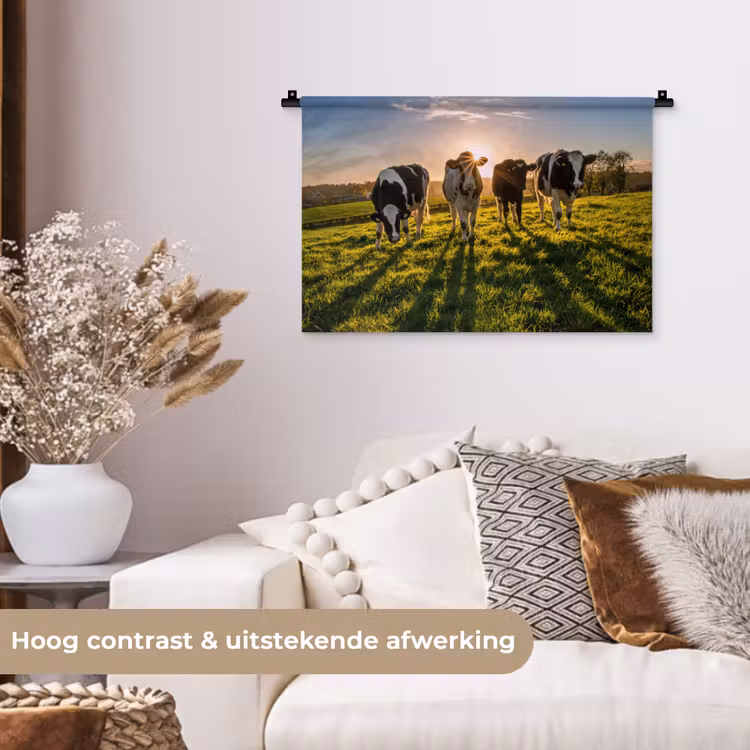 Wandkleed - Koeien - Zon - Gras - Dieren - Boerderij — 4