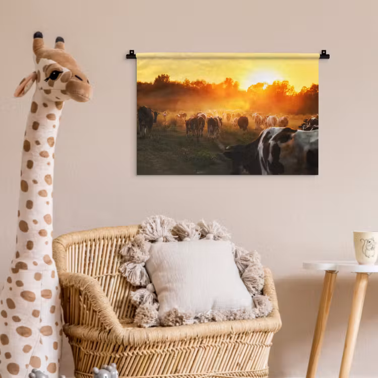 Wandkleed - Koeien - Zonsondergang - Weiland - Dieren — 5