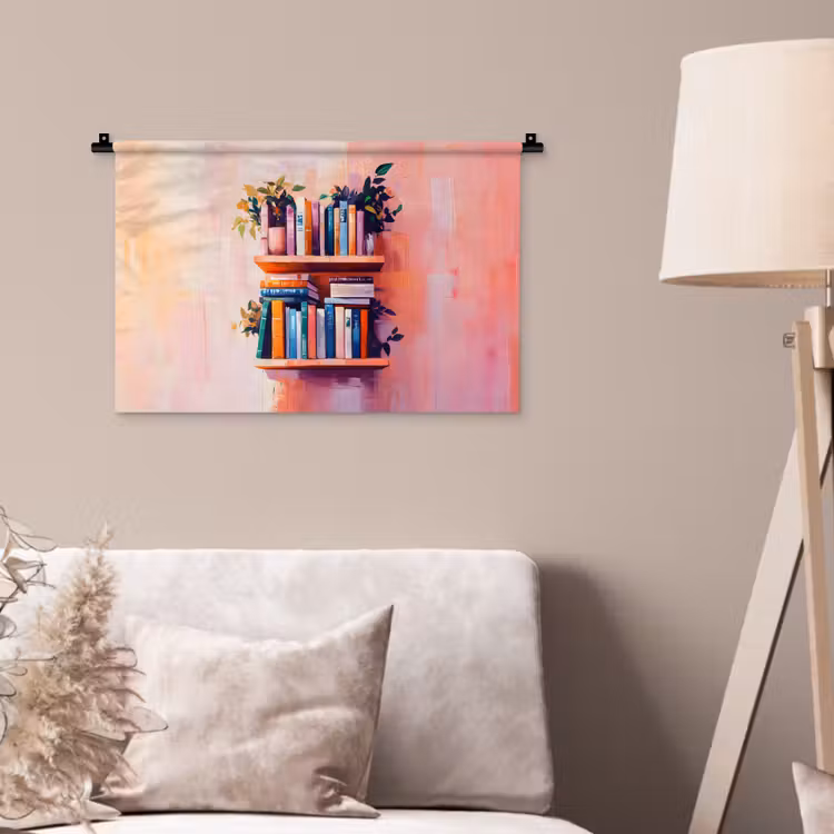 Wandkleed - Planken - Boeken - Bladeren — 2