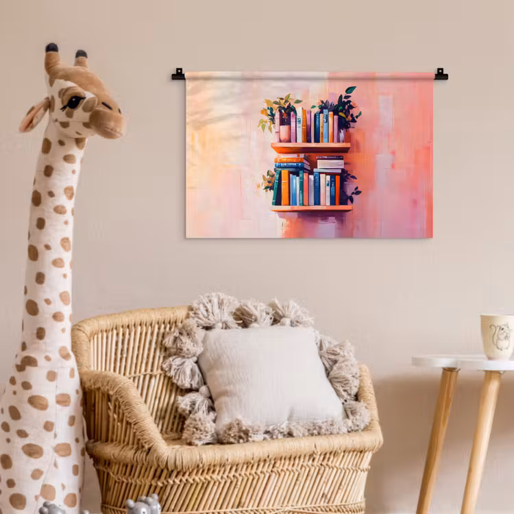 Wandkleed - Planken - Boeken - Bladeren — 5
