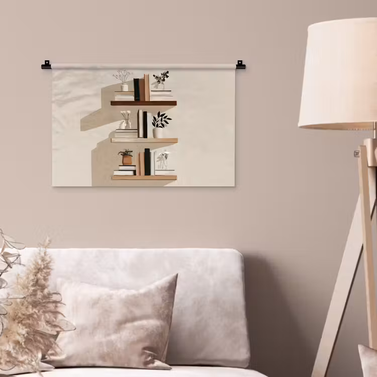 Wandkleed - Plankjes - Boeken - Vaasjes - Planten — 2