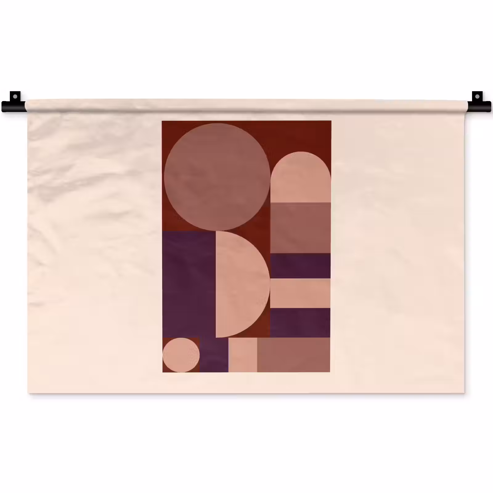 Wandkleed - Geometrisch - Cirkels - Rood — 1