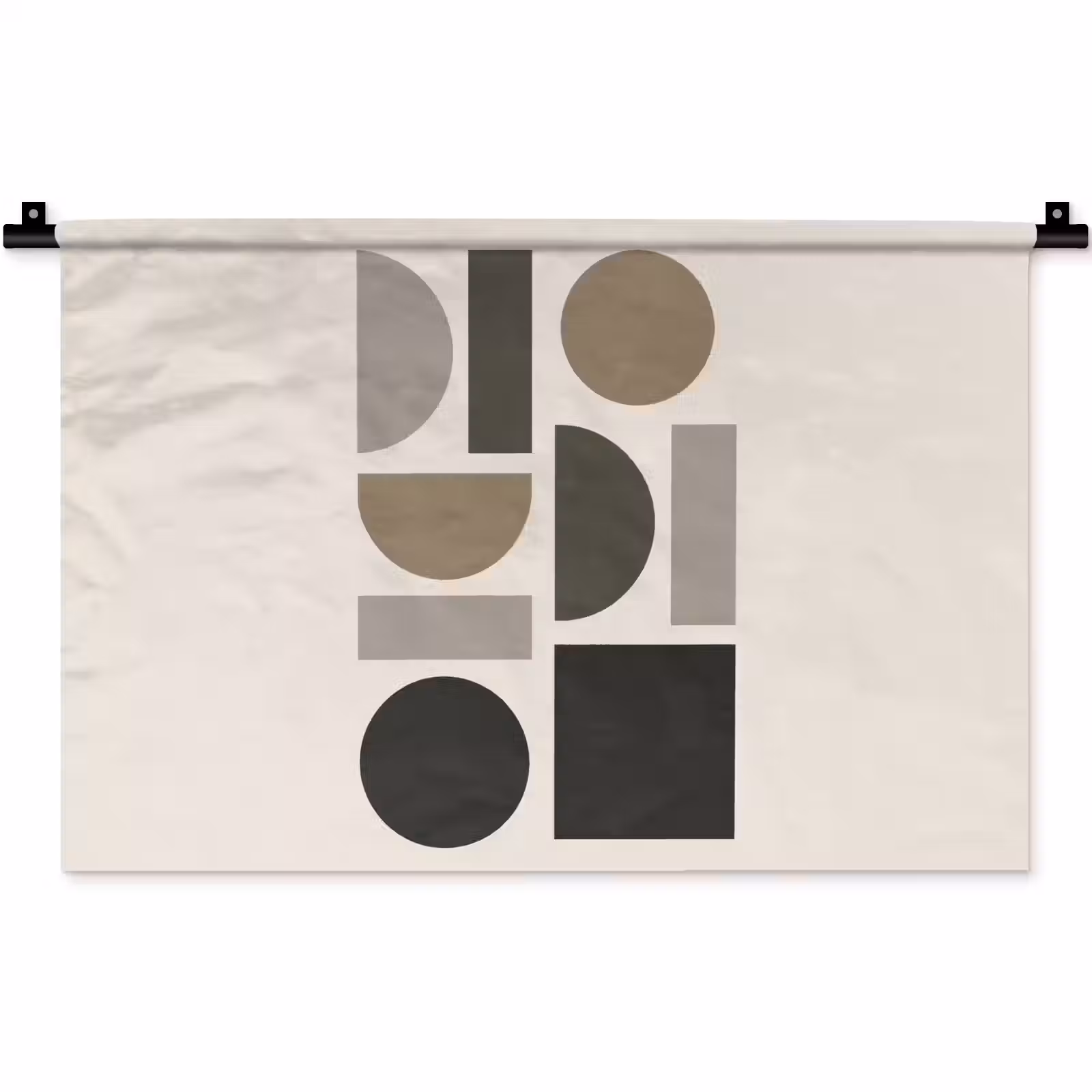 Wandkleed - Natuurlijke tinten - Grafisch - Verticale compositie — 1