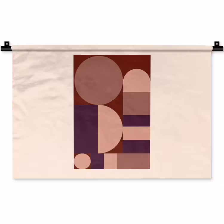 Wandkleed - Geometrisch - Cirkels - Rood — 1