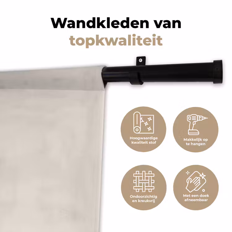 Wandkleed - Halve cirkels - Aardetinten - Grafisch — 3