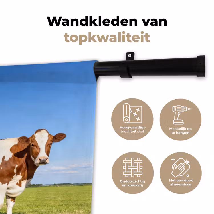Wandkleed - Koeien - Boerderij - Gras- Natuur - Dieren — 3