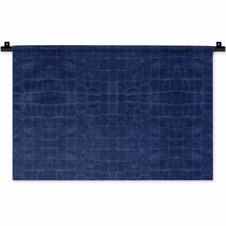 Wandkleed - Krokodil - Leer - Blauw — 1