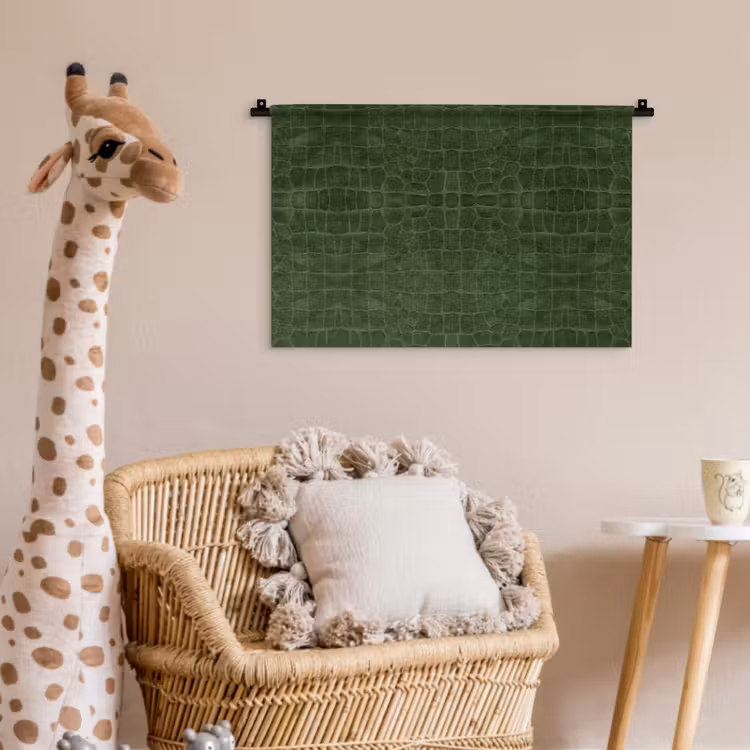 Wandkleed - Krokodil - Leer - Groen — 5