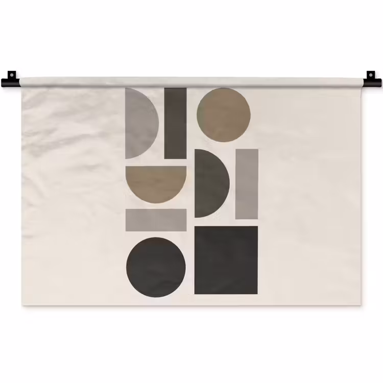 Wandkleed - Natuurlijke tinten - Grafisch - Verticale compositie — 1