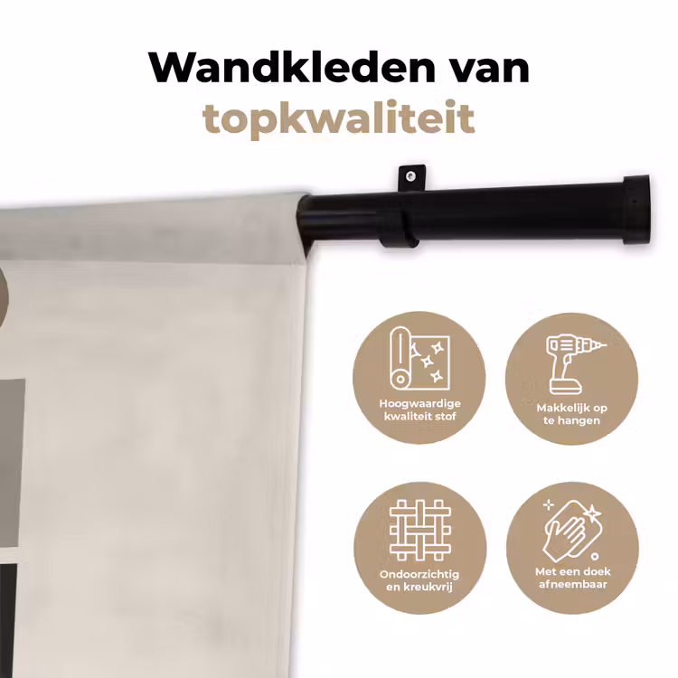 Wandkleed - Natuurlijke tinten - Grafisch - Verticale compositie — 3