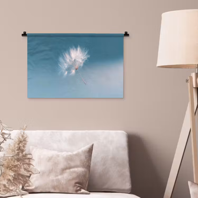 Wandkleed - Paardenbloempluisje - Blauw - Lucht — 2