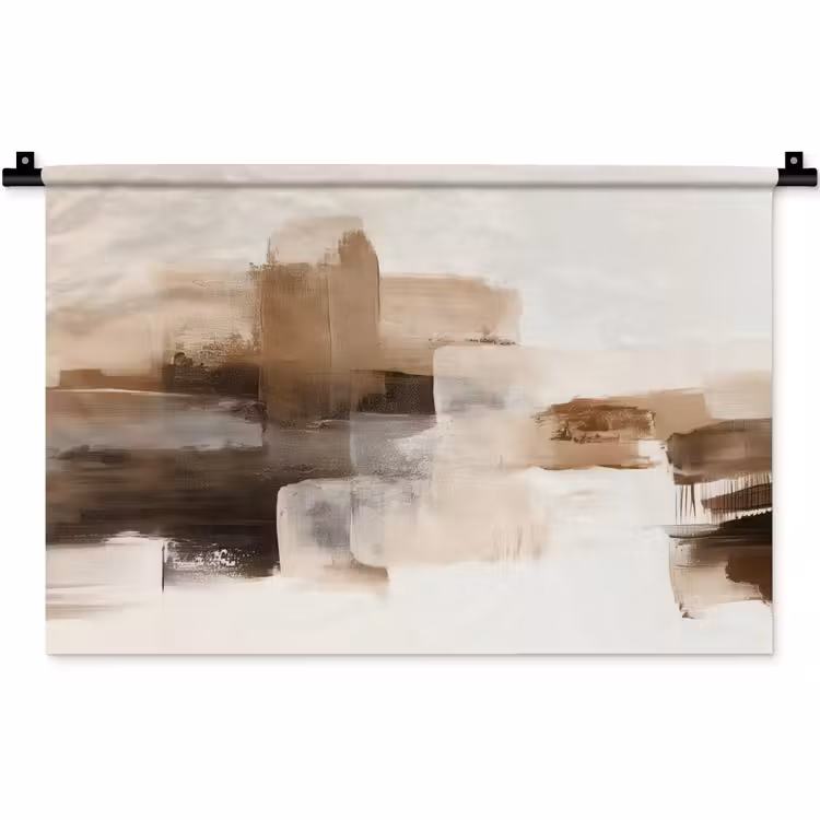 Wandkleed - Penseelstreken - Abstract landschap - Rust — 1