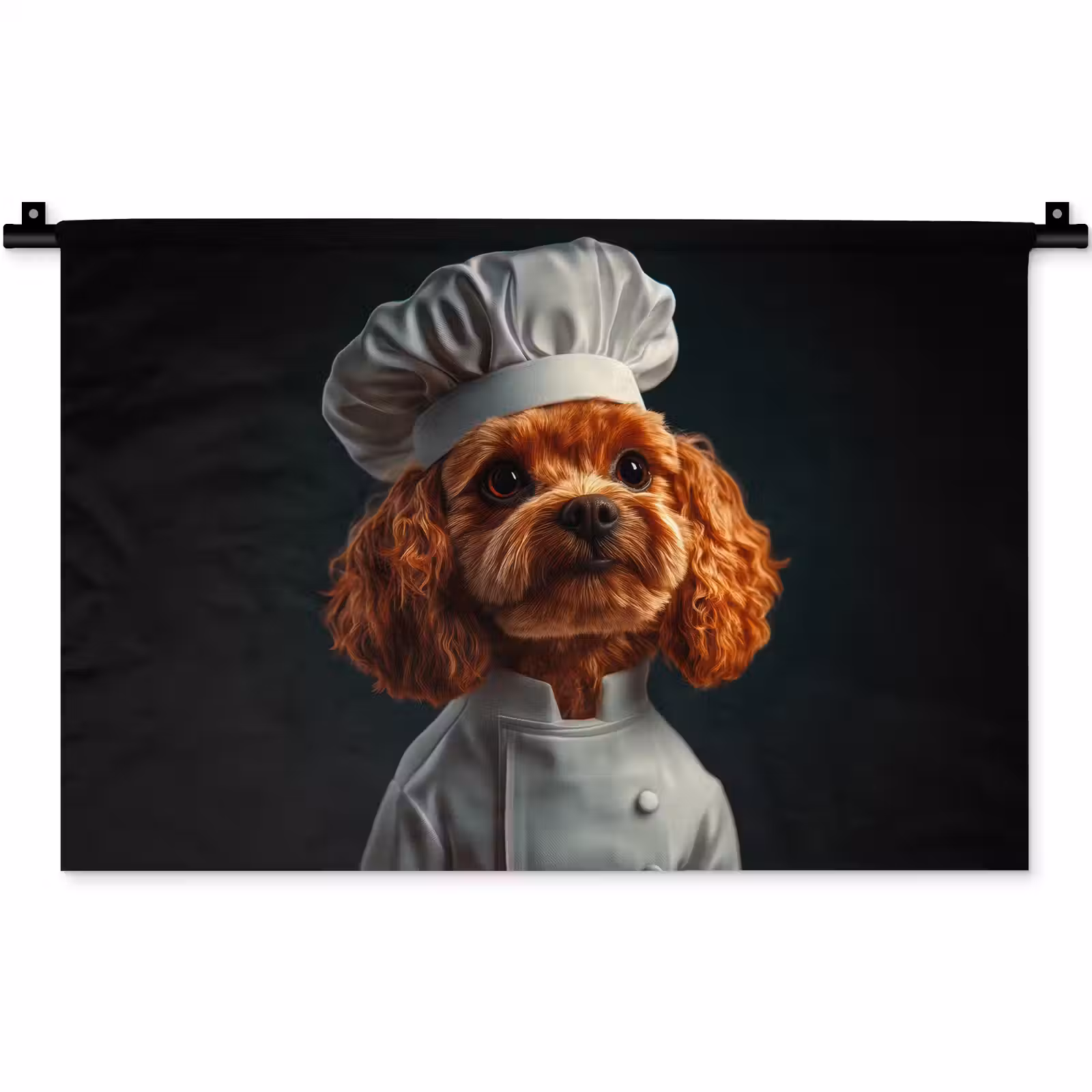 Wandkleed - Bruin - Kok - Hondje — 1