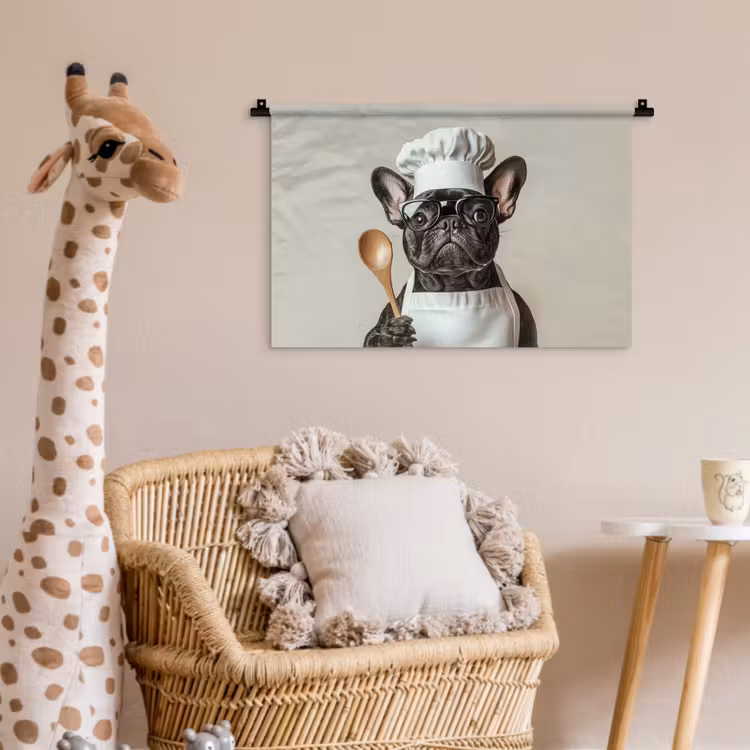 Wandkleed - Bril - Hond - Kok — 5