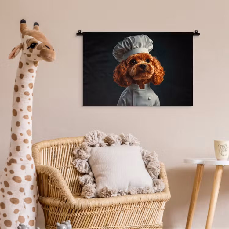 Wandkleed - Bruin - Kok - Hondje — 5