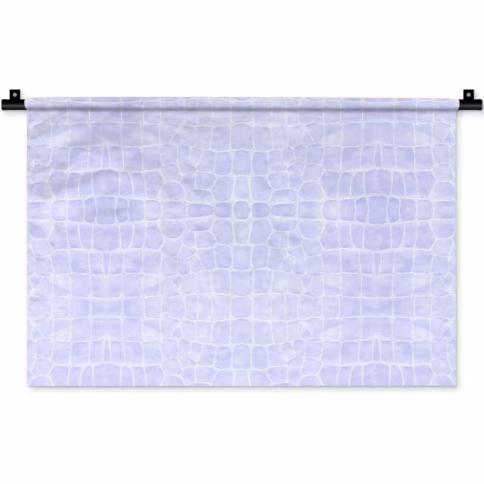 Wandkleed - Krokodil - Leer - Pastel - Blauw — 1