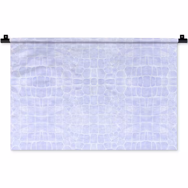 Wandkleed - Krokodil - Leer - Pastel - Blauw — 1