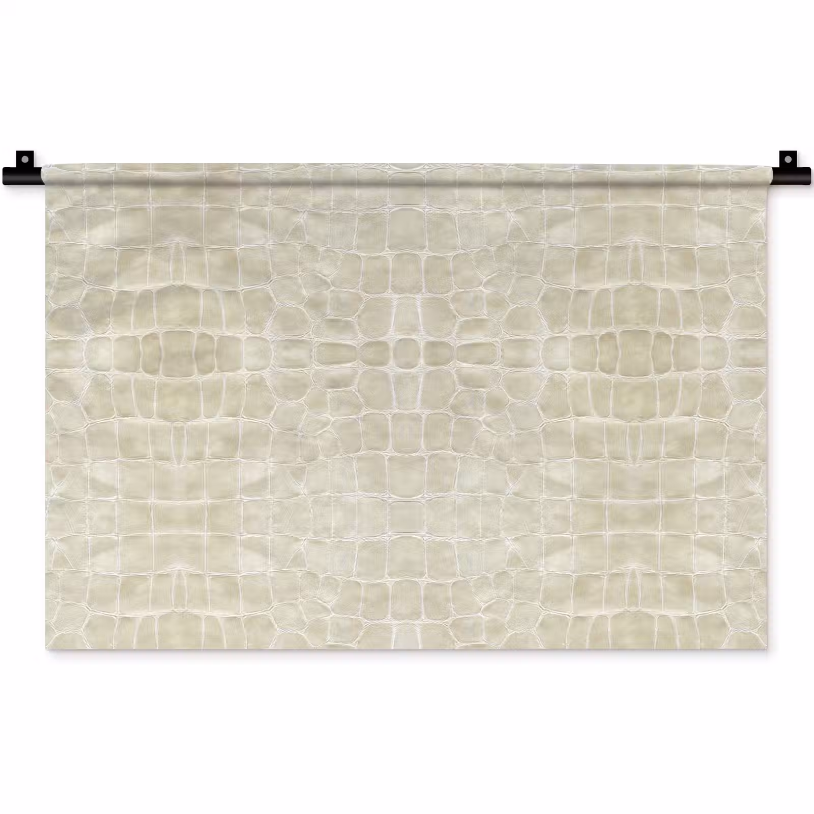 Wandkleed - Krokodil - Leer - Zand - Beige — 1
