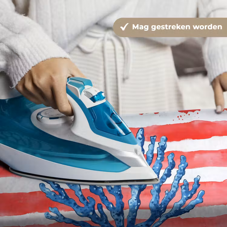 Wandkleed - Koraal - Verfstructuur - Rood - Blauw — 6