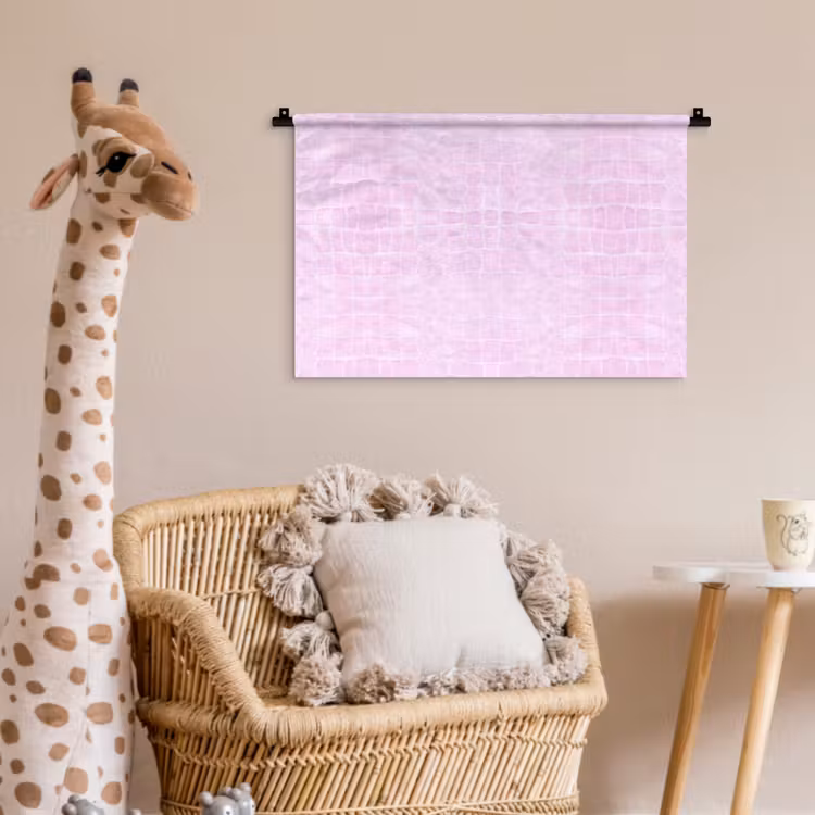 Wandkleed - Krokodil - Leer - Roze — 5