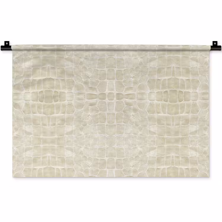 Wandkleed - Krokodil - Leer - Zand - Beige — 1
