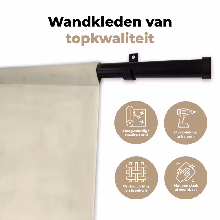 Wandkleed - Schelpen - Blauw - Beige — 3
