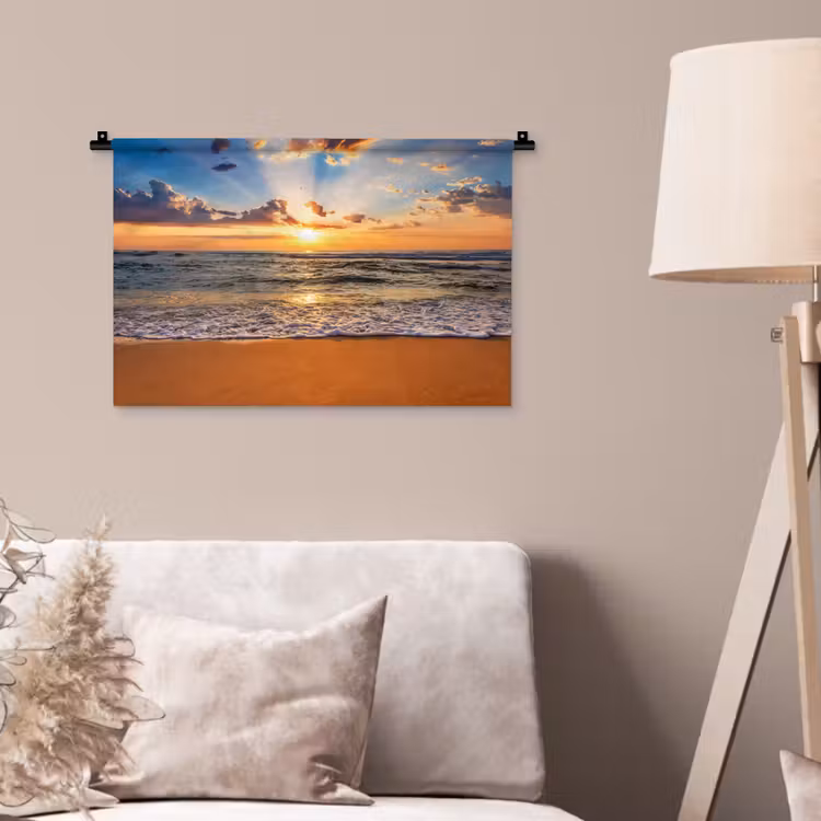 Wandkleed - Strand - Zonsondergang - Zee - Wolken - Horizon — 2