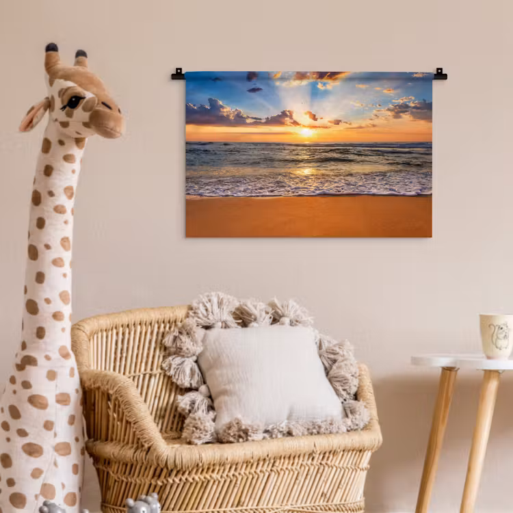 Wandkleed - Strand - Zonsondergang - Zee - Wolken - Horizon — 5