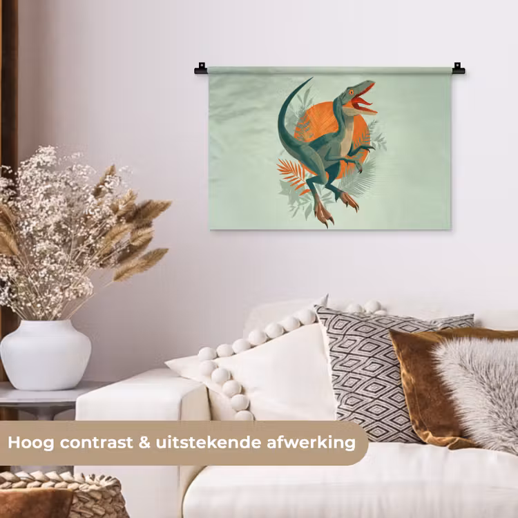 Wandkleed - Dino - Bladeren - Grafisch - Groen — 4
