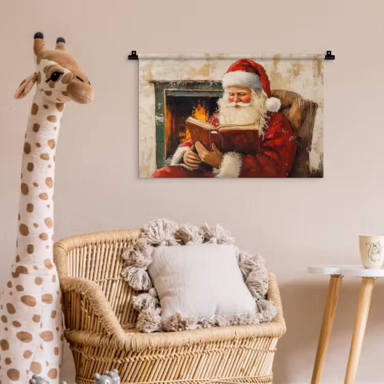 Wandkleed - Kerst - Kerstman - Winter - Open Haard — 5