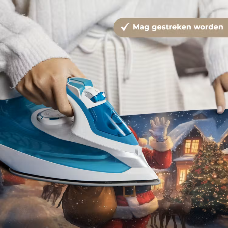Wandkleed - Kerstman - Dorp - Hert - Donker — 6