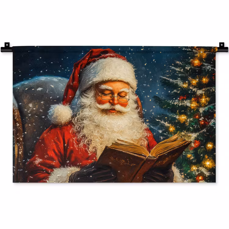 Wandkleed - Kerstman - Kerst - Winter - Kerstboom — 1